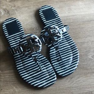 Tory Burch Striped Miller Sandal- 8